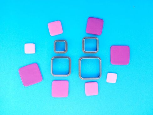 Jinnyous Jewellery Square Polymer Clay Cutter Cookie Cutter Set of 5 in Kuwait