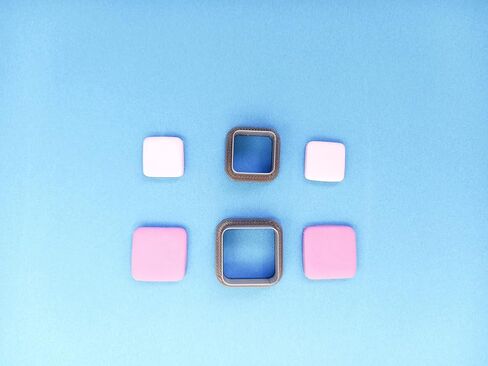Jinnyous Jewellery Square Polymer Clay Cutter Cookie Cutter Set of 5 in Kuwait