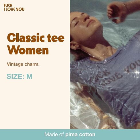 F*ck I Love You Womens Top - Graphic Tees for Women | Pima Cotton Top | Soft Crewneck | Classic Fit in Saudi Arabia