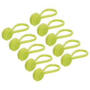 MECCANIXITY Magnetic Cable Clips 4.3 Inch x 0.6 Inch White Magnetic Cord Organizer Cable Ties Reusable Twist Ties for Home, Kitchen, Office, 10 Pcs