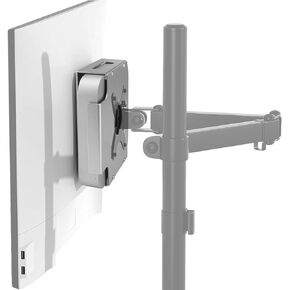 Mac Mini Monitor Vesa Mount, IFCASE Aluminum Material Behind Monitor, Monitor Arm VESA Mount Holder for Mac Mini 2010 to 2023 M2 Pro (Black)