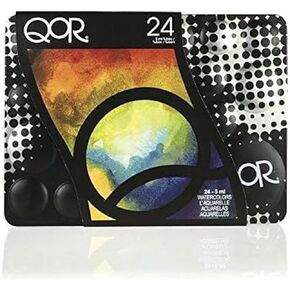 QoR 24 Color Set by GOLDEN, 24 x 5 ml tubes, Professional Watercolor Paint Set