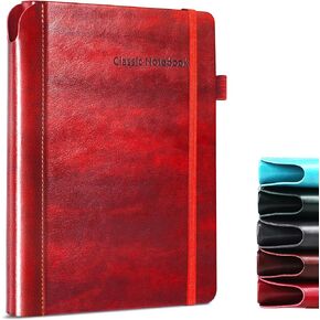 Hardcover Vegan Leather Classic Lined Journal Notebook, Thick Journals for Writing College Ruled Notebook, Daily Travel,Business,Work & School Notebooks for Note Taking Women Men, 200 Pages,