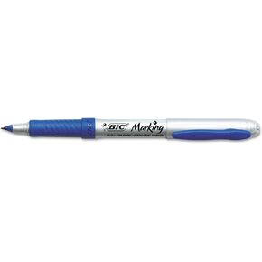 BIC GPMU11BE Marking Ultra-Fine Tip Permanent Marker, Deep Sea Blue, Dozen