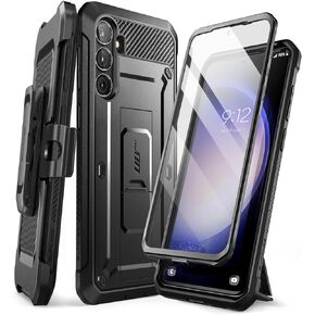 SUPCASE for Samsung Galaxy S23 FE Case with Stand & Belt-Clip, [Unicorn Beetle Pro] [Built-in Screen Protector] [Military-Grade Protection] Heavy Duty Rugged Phone Case for Galaxy S23 FE, Black