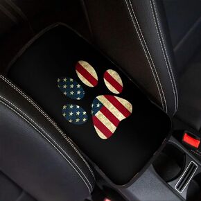 Mintutlipy Colorful Paw Hearts Car Center Console Cover Durable Armrest Cushion Protector for Most Cars Colorful Decor Accessories