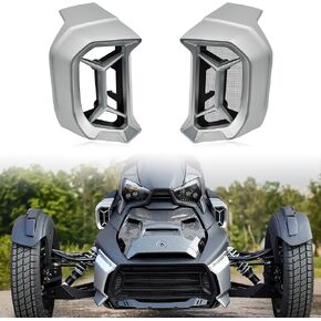 SAUTVS Air Intake Accents With Pre-Filter for Can-Am Ryker, Plastic Silver Engine Vent Kit for Can-Am Ryker 600 900 Sport & Ryker Rally Edition All Models Accessories (2PCS, Replace #219401025)