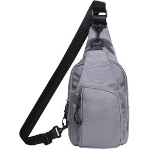 Waterproof Casual Sling Bag Men Chest Crossbody Purse Adjustable Strap Leisure Shoulder Bag for Sports Outdoor