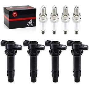 Ignition Coils & Spark Plug 4Pcs For Yamaha Waverunner FX1000 VX1100 Boat AR210 AR230 232 FRT1100 LAT1100 SR210 SX210 SRT1000 SR230 SX230 FAT1100 212X 212SS