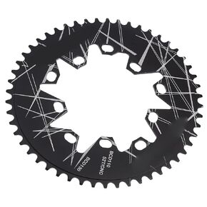 Bike Chainring, 52T Round Oval Chainring 110 130 BCD Narrow Wide Single Bike Chainring Aluminum Chainwheel for Mountain Bike Road Bike MTB BMX Riding