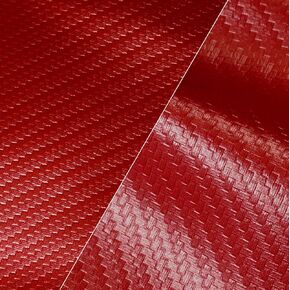 VViViD Red Carbon Fiber Weatherproof Faux Leather Finish Marine Vinyl Fabric (1.5ft x 54")