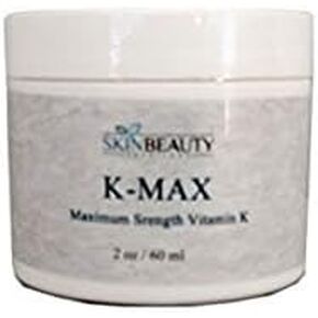 K MAX- Maximim Strength Vitamin K 5% Cream for Stretch Marks, Spider Veins, Acne Scars, Broken Capillaries, Rosacea, Puffy Dark Eye Circles, bruises- Works on Legs, Arms, Face, Nose (2oz) in Saudi Arabia