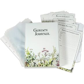 UniKeep Garden Planner and Tracking Journal with 25 Pages of Lists, Logs, and Layouts. Also includes 17 Plastic Pages With Pockets for Storage of Small Items