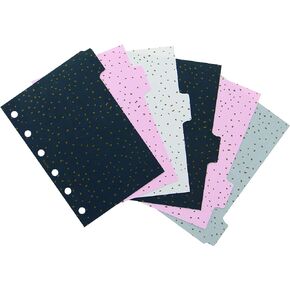 Filofax Organizer Accessory, Pocket Size, Confetti Collection, Dividers with Tabs, Set of Six (B132704)