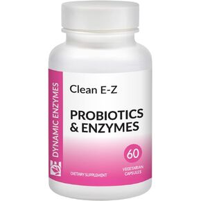 Clean E-Z Candida - Microflora Gut Balance, Candida Cleanse, Digestion of Yeast Cell Walls, Probiotics & Digestive Enzymes, Gut Flora Health | 60 Count