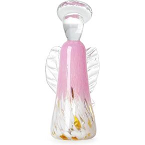 LONGWIN الوردي كريستال الجارديان الملاك التماثيل اليد الزجاج المنفوخ تمثال الملاك ثقالة الورق تحصيل التماثيل الملاك الهدايا للنساء فن الزجاج ديكور المنزل in Kuwait