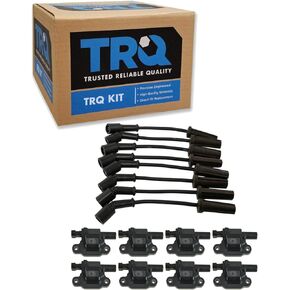 Ignition Coil & Spark Plug Wire Kit Set for GM Pickup Truck SUV Van V8 New