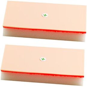 Pads 2pc Set - Flesh Skin-Tone Colour with Free 12 x Needles and Free 1 x Needle Holder - Start Practicing Straight Away! As seen on The BBC TV