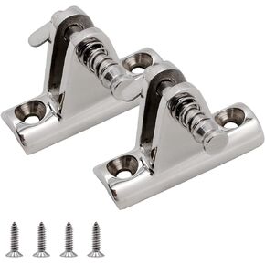 SHENGHUISS Bimini Top Deck Hinge Fitting 316 Stainless Steel Marine Bimini Top Fitting 90° Hardware W/Screws C 2 Pack