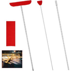 4 قطع من أدوات تنظيف لوحة صوت البيانو الكبير، أداة تنظيف رأس الفرشاة الكبيرة والصغيرة مع قضيب تمديد وقماش ناعم من الألياف طقم تنظيف لوحة صوت البيانو in Kuwait