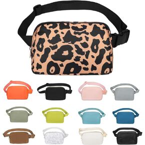 Waist Pack for Running Fanny Pack for Women and Men Crossbody Belt Bag Bum Bag with Adjustable Strap for Sports leopard Yellow-1