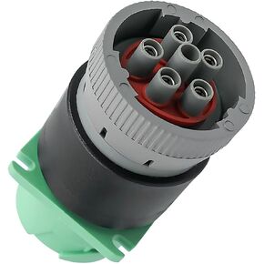 Diagnostic Plug 9pin J1939 Type 2 to 6pin J1708 Motorcycle Wiring Female Adapter, Green