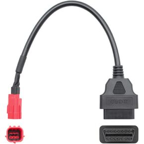 6 Pin to 16 Pin Adapter Cable OBD2 Engine Fault Diagnosis and Detector Fits for Honda Moto Guzzi Piaggio Vespa Milan Yamaha and MoreMotorcycles OBD Adapter Cable