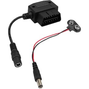 9V Battery Powered Memory Saver for Car Battery Fit for All OBD ll 16-Pin Interface