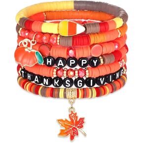 MOLOCH Surfer Heishi Bracelets For Woman Rainbow African Vinyl Beaded Bracelets Lightweight Stackable Layering Handmade Elastic Stretch Bracelet in Kuwait