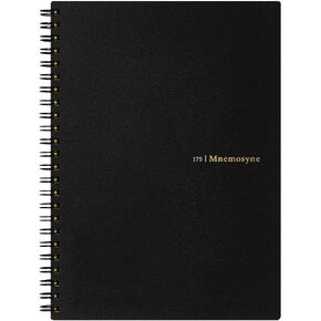 دفتر ملاحظات Maruman MNEMOSYNE مقاس 8.27 × 5.83 بوصة (A5)، مقاس 8 مم، 24 سطرًا، 80 ورقة، أسود، 1 قطعة. (رقم 175) in Kuwait