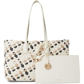 Anne Klein Woven Tote with Pouch