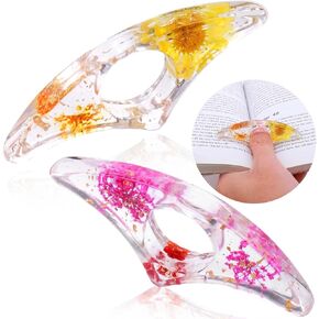 2 قطعة حامل صفحة كتاب الإبهام لمحبي الكتب، حامل صفحة كتاب الزهور المجففة، إشارات مرجعية من الراتنج، حامل صفحة وزن الكتاب in Kuwait