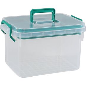 1 Pack Clear Plastic First Aid Box, Family Medicine Box