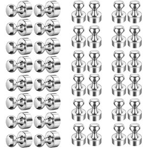 40 PCS Push Pin Magnets for Fridge, Magnetic Push Pin, N35 Heavy Duty Magnets for Whiteboard Magnets, Map Magnets,Office Magnets,Fridge Magnet,Use at Kitchen Home Office School Classroom (40p-12*16mm)