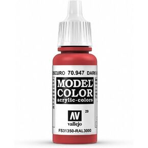 Vallejo Acrylic Paint, Vermillion, Red, VJ70947, 0.57 Fl Oz (Pack of 1)