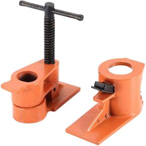 Heavy Duty Pipe Clamp Jaws, 1 inch Heavy Duty Pipe Clamp Vise Fixture Set Wood Gluing Pipe Clamp Fixture Woodworking Cast Iron Clamp for Metalworking, Woodworking and Frame Assembly