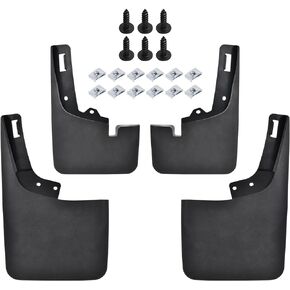 SPEEDWOW 4 pcs Mud Flaps Scratch Resistant Mud Flaps Splash Guards Fit for 2021-2022 F-150 Without Fender Flares.（No Drilling Required）