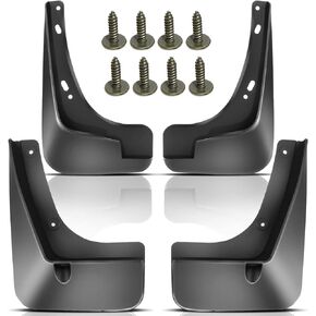 YHTAUTO Set of 4 Mud Flaps Splash Guards Accessories Replacement for Chevrolet Malibu 2012-2015 Malibu Limited 2016, Front and Rear LH RH, Black