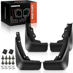 A-Premium Set of 4PCS Mud Flaps Splash Guards Mudguards Mudflaps with Hardware Compatible with Lincoln Corsair, 2020-2023, Sport Utility, fits with Fender Flares, Black, Front LH RH and Rear LH RH