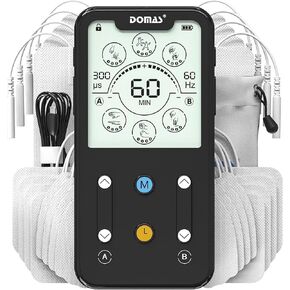 DOMAS TENS Unit Muscle Stimulator, Independent Channel TENS EMS Muscle Stimulator with Adjustable Pulse Width and Frequency in Kuwait