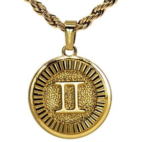 18k Gold Plated Zodiac Necklace & Pendant - Gold Necklace for Women & Men, Tarnish & Water Resistant, Birthday Gifts for Women & Men