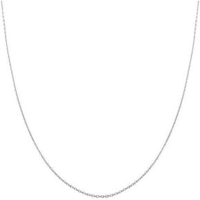 14k SOLID Yellow or White or Rose/Pink Gold 0.8mm Shiny Diamond Cut Cable Link Chain Necklace for Pendants and Charms with Lobster-Claw Clasp (16" 18" or 20 inch)