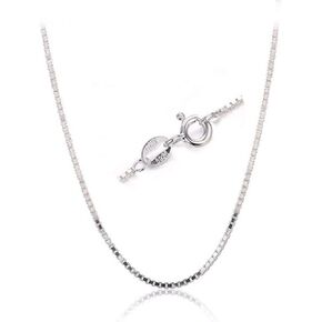 925 Sterling Silver Designer Chain 0.8MM Delicate Italian Box Chain - Super Thin & Strong Lovely Necklaces