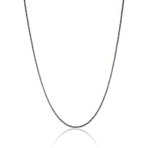 Oliver & Navy Italian Black Rhodium Over 925 Sterling Silver Twisted Sparkle Chain Necklace for Men and Women Made In Italy