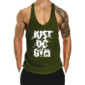 Men's Gym Workout Tank Tops Y-Back Muscle Sleeveless Bodybuilding Fitness T-Shirts in Kuwait