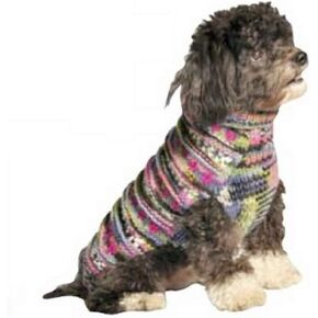 Chilly Dog Purple Woodstock Dog Sweater, Medium