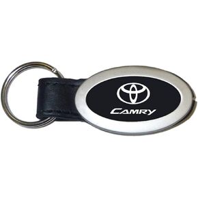 Au-Tomotive Gold, INC. Compatible With Toyota Camry Oval Style Metal Key Chain Key Fob