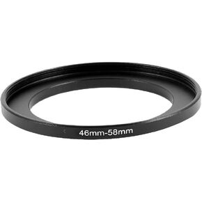 uxcell 46mm-58mm Filter Step Up Ring Adapter, Metal 46mm to 58mm Camera Lens Filter Stepping Rings Adapter Threaded Frame for Nikon Sony Olympus DSLR Camera, Black