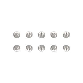 M1.2x0.25mm(DxP) Hex Nuts - 200Pack - Good for Home Garage Repair - Copper Nickel Plated Hexagonal Nuts - Silver Tone