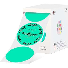 PARLAIM 2 Inch Circle Thermal Sticker Labels,700PCS Round Direct Thermal Printer Labels for Business Bottle DIY Design, QR Code, Name Tag, Inventory (White) in Kuwait